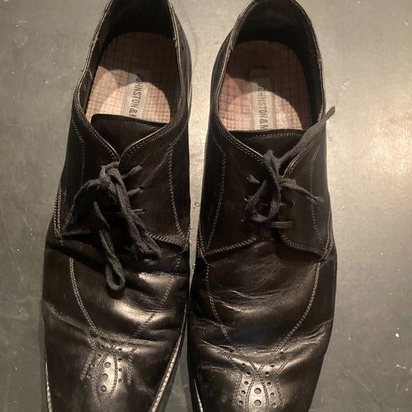 Johnston and Murphy Dress Shoes Black 10.5 Leather main image 4
